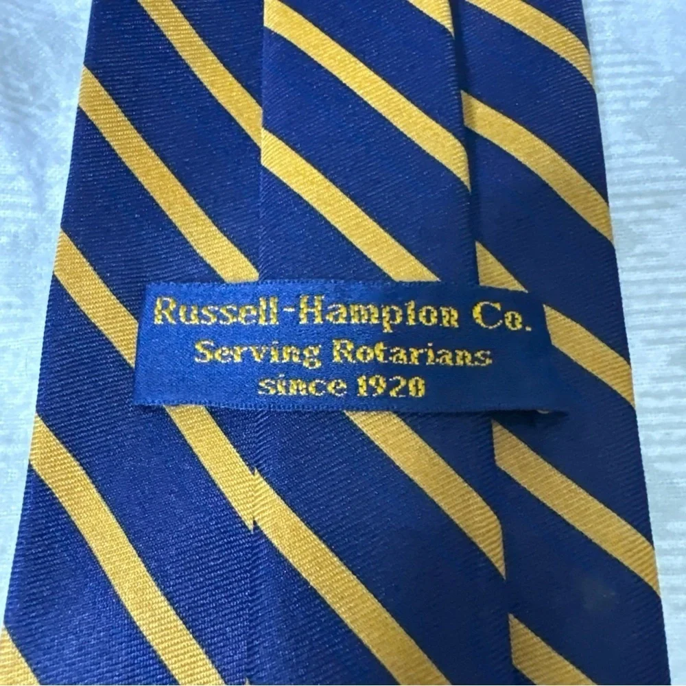 Vintage Russell-Hampton Co. Men's Rotary International 2000 Blue Tie